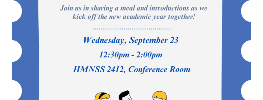 Flyer announcing the opening lunch meeting for Comparative Literature